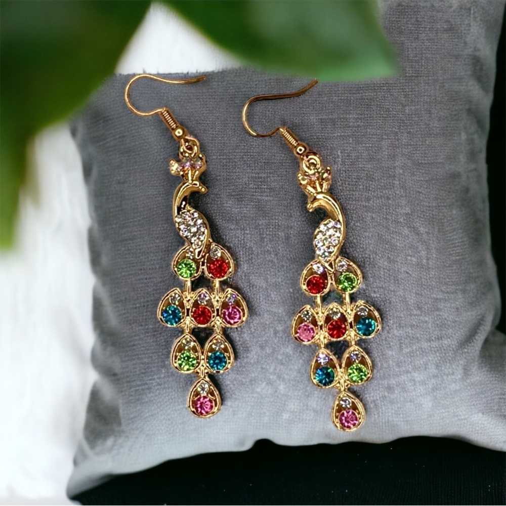 Peacock Earrings - Picture 1 of 9